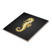 Carreau Hippocampe Polygonal Or (Côté)