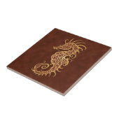 Carreau Hippocampe tribal Brown (Côté)