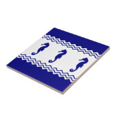 Carreau Hippocampes Côtiers Bleus Blancs Rayures (Côté)