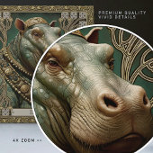 Carreau Hippopotamus Spirit Nom personnalisable