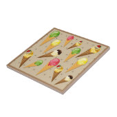 Carreau Hissez cream cones hearts-Beige (Côté)