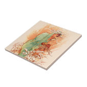 Carreau Hiver - Alphonse Mucha Art Nouveau (Côté)