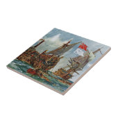 Carreau HMS Nottingham et cuirassé Mars 1703 (Côté)