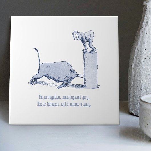 Carreau Hollandais Delft Wilhelm Busch Décor Joué Inspiré