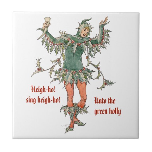 Carreau Holly man Walter Crane Flowers de Shakespeare (Devant)