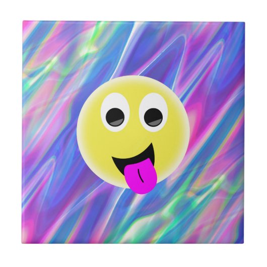 Carreau hologramme émoji (Devant)