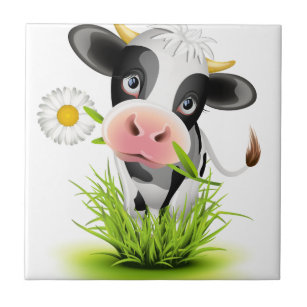 Carreau Holstein cow en gris