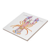 Carreau Homard rose et bleu (Côté)