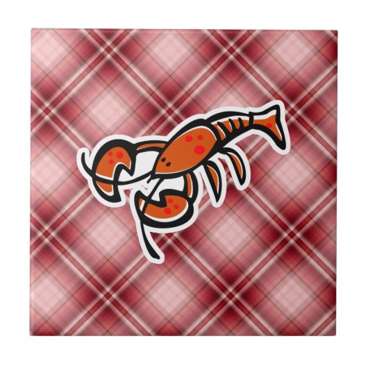 Carreau Homard rouge de plaid (Devant)