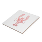 Carreau Homard tribal rouge (Côté)