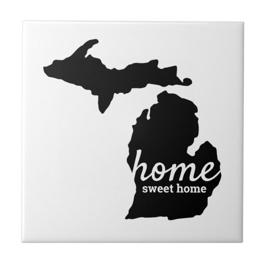 Carreau Home Sweet Home Michigan Silhouette (Devant)