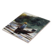 Carreau Homer - Boy Fishing, peinture populaire, (Côté)