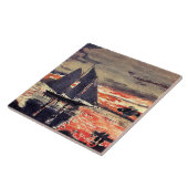 Carreau Homer - Feux coucher de soleil, aquarelle, (Côté)