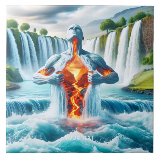 Carreau Homme de lave à eau mignonne Imaginaire (Devant)