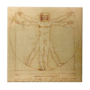 Carreau Homme de Vitruve de Léonard de Vinci