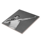 Carreau Homme jetant Shotput (Côté)