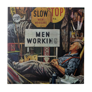Carreau Hommes qui travaillent