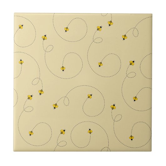 Carreau Honey Bee Wagle Dance Light Amber Gold (Devant)