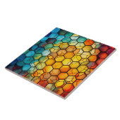 Carreau Honeycomb Stained Glass  (Côté)