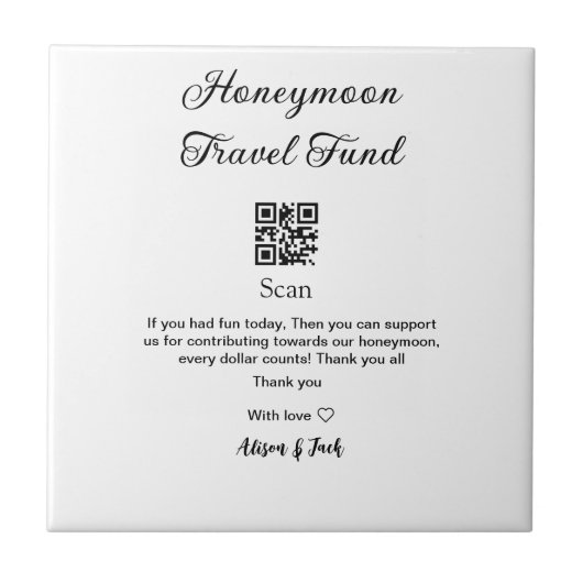 Carreau Honeymoon fund scan QR codeadd name  (Devant)