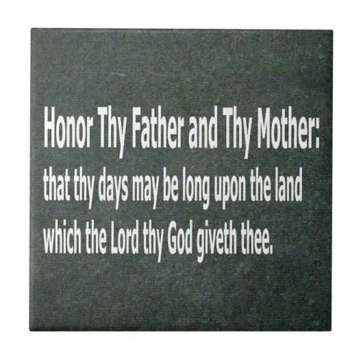 Carreau Honorez Thy père et Thy mère (Devant)