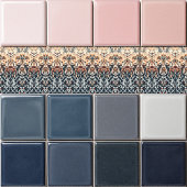Carreau Horizon bleu floral