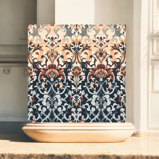 Carreau Horizon bleu floral