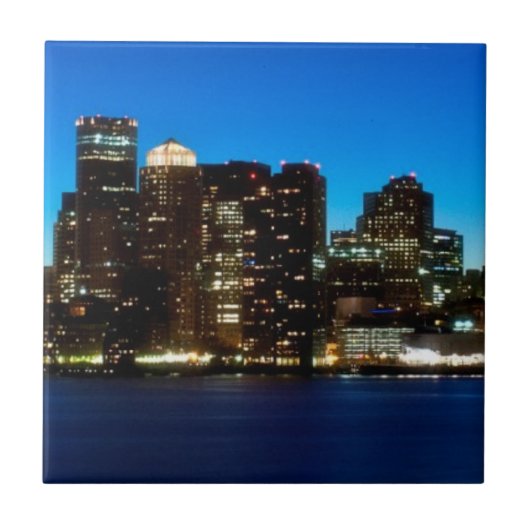 Carreau Horizon de Boston avec la lune (Devant)