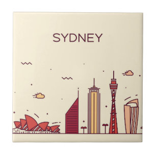 Carreau Horizon de griffonnage de Sydney, Australie  