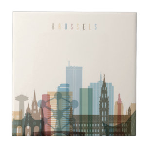 Carreau Horizon de ville de Bruxelles, Belgique  