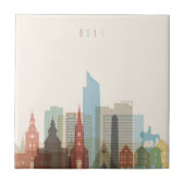 Carreau Horizon de ville d'Oslo, Norvège | (Devant)