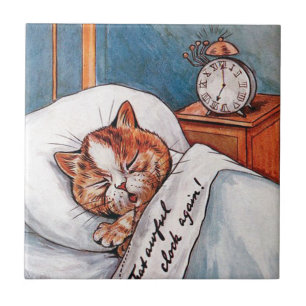 Carreau Horloge D'Alarme Bruyante, Louis Wain