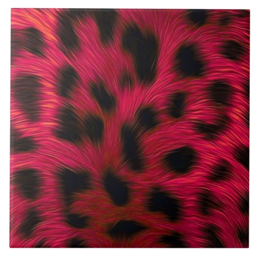 Carreau Hot Pink Leopard Print Faux (Devant)