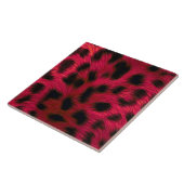 Carreau Hot Pink Leopard Print Faux (Côté)