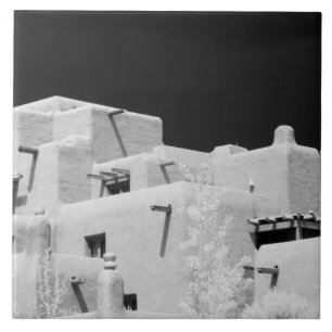 Carreau Hôtel de style pueblo adobe à Loretto, Santa Fe, N