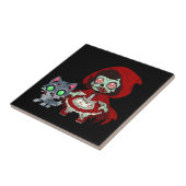 Carreau Hotte rouge à cheval Zombie (Côté)