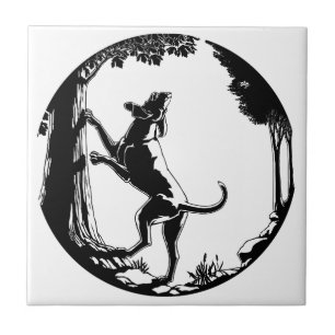 Carreau Hound Dog Art céramique Carrelage Chasse Décor Chi