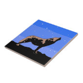 Carreau Howling Wolf en hiver - Art faunique original (Côté)