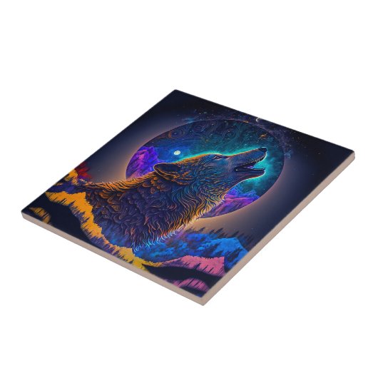 Carreau Howling Wolf Surreal Imaginaire (Côté)