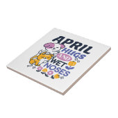 Carreau Hugs d'avril et nez mouillé - Cute chien et chat a (Côté)