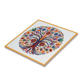 Carreau Huichol arbre de vie en céramique (Côté)