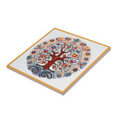 Carreau Huichol arbre de vie en céramique (Côté)