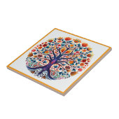 Carreau Huichol arbre de vie en céramique (Côté)