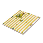 Carreau Huile d'olive sans couture à rayure jaune méditerr (Côté)
