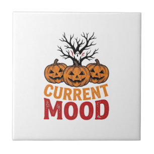 Carreau Humeur actuelle Halloween Citrouille Vintage Shirt
