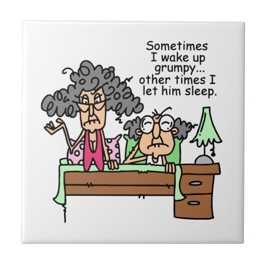 Carreau Humoristique, laissez grumeux dormir (Devant)