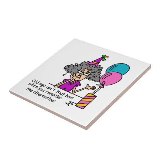 Carreau Humour alternatif d'anniversaire (Côté)