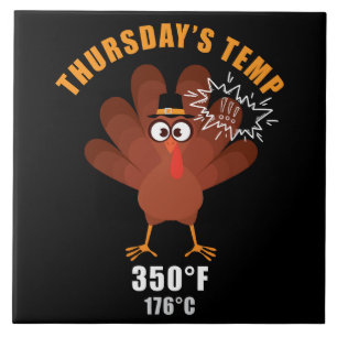 Carreau Humour de Thanksgiving Blague de dinde drôle