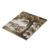 Carreau Humphrey Repton examinant avec un théodolite (Côté)