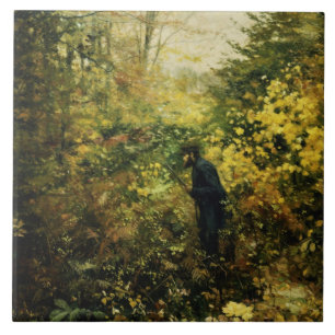 Carreau Hunter in the Forest (par H.A. Brendekilde)